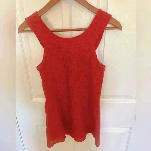 Free People Orange Lace Tank size Small - Picture 4 of 4